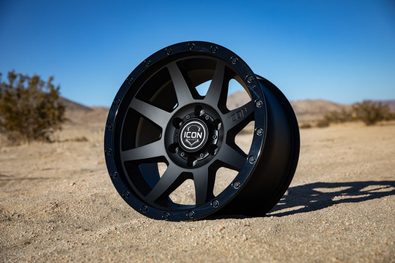 ICON Rebound 18x9 6x5.5 0mm Offset 5in BS 106.1mm Bore Double Black Wheel - awdtuningtx