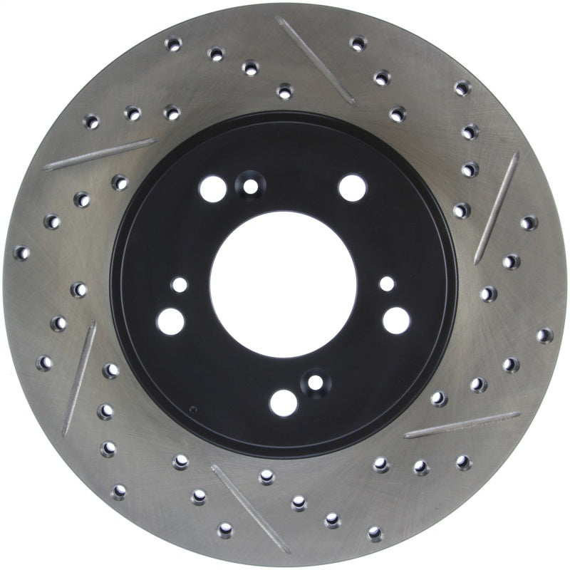 StopTech 97-01 Acura Integra Type R / 97-01 Honda CR-V Slotted & Drilled Left Front Rotor - awdtuningtx