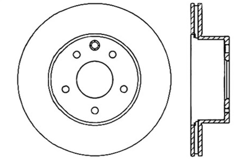 StopTech 06-07 350Z / 05-07 G35 / 06-07 G35X SportStop Slotted & Drilled Rear Left Rotor - awdtuningtx