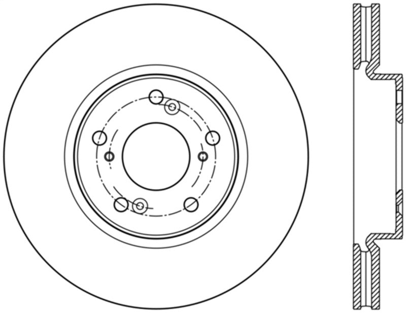 StopTech Slotted & Drilled Sport Brake Rotor Front Left 13 Honda Accord Sport - awdtuningtx