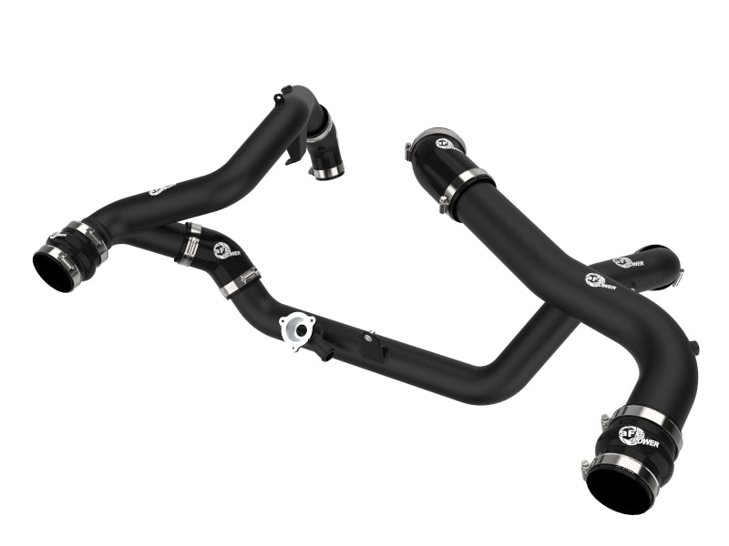 aFe 20-23 Ford Explorer ST V6 3.0L (tt) BladeRunner Aluminum Hot and Cold Charge Pipe Kit - Black - awdtuningtx