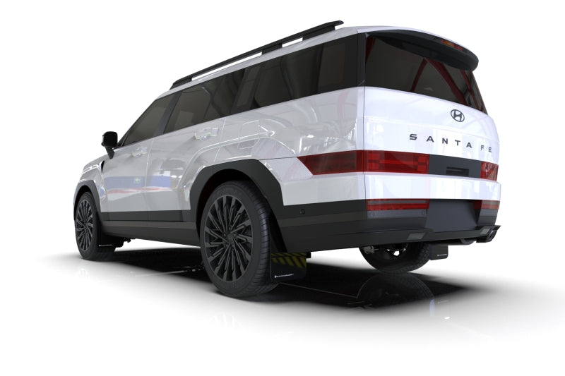Rally Armor 2024+ Hyundai Santa Fe Black Mud Flap w/ White Logo - awdtuningtx