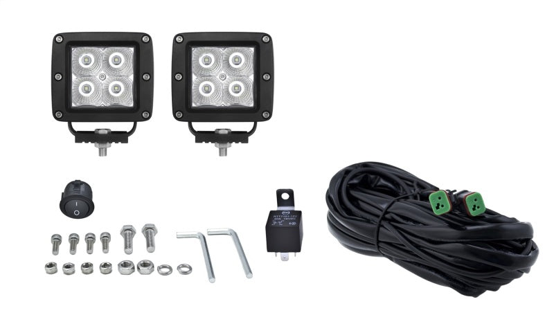 Hella HVF Cube 4 LED Off Road Kit - 3.1in 2X12W - awdtuningtx