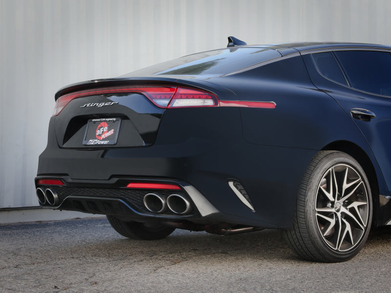 aFe Gemini XV 3in to Dual 2-1/2in 304 SS Cat-Back Exhaust w/ Cut-Out 18-21 Kia Stinger L4-2.0L (t) - awdtuningtx