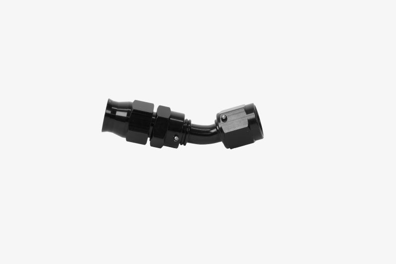 Aeromotive PTFE Hose End - AN-06 - 45 Deg - Black Anodized - awdtuningtx