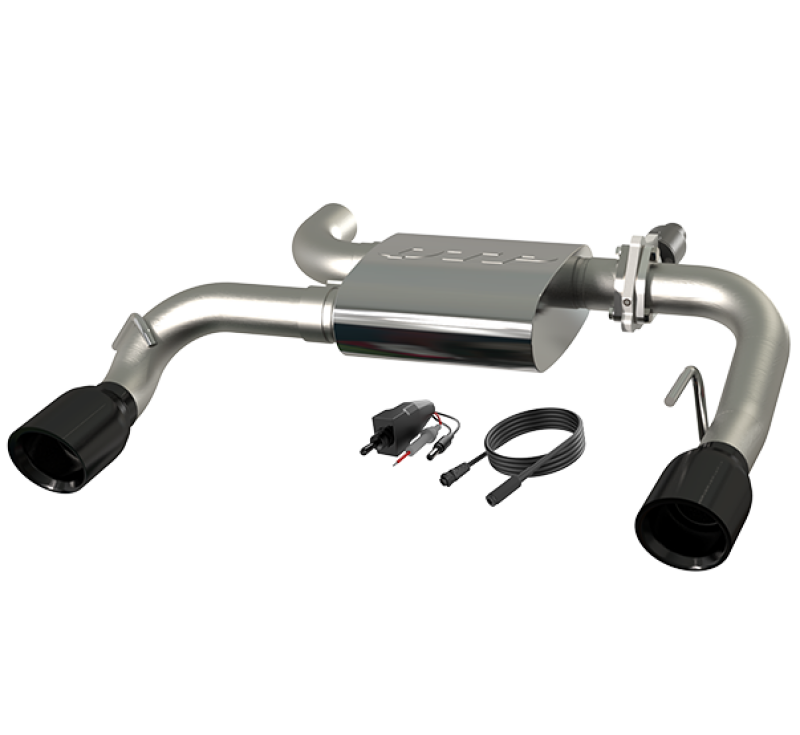 QTP 21-24 Ford Bronco QTP Screamer Axle Back Black Tips - awdtuningtx