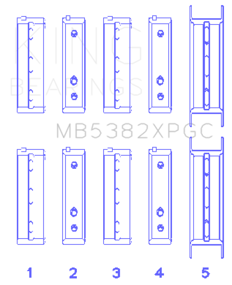 King Subaru EJ20/EJ22/EJ25 Including Turbo (Size .026) pMaxKote Performance Main Bearing Set - awdtuningtx