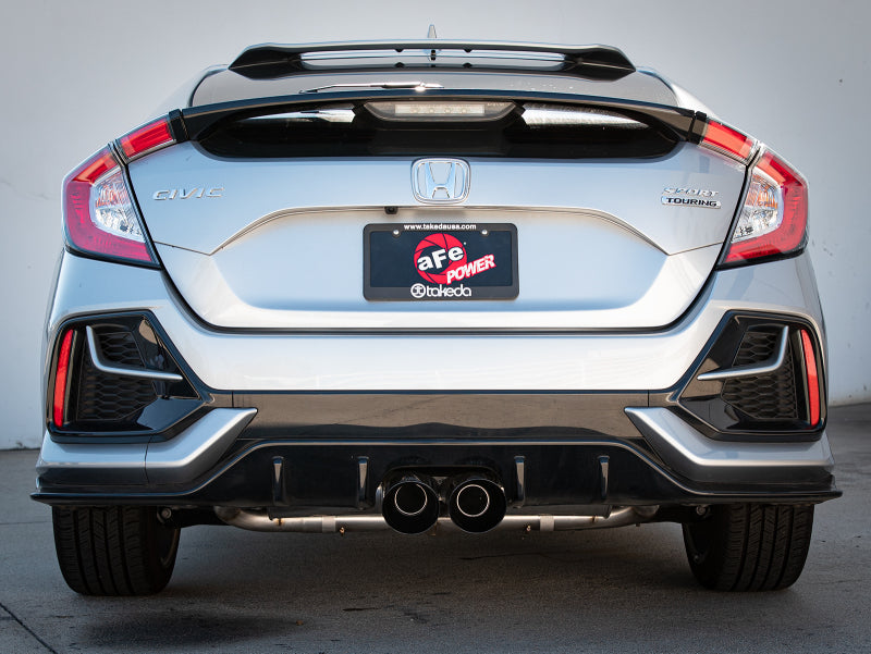 aFe Takeda 3in 304 SS Cat-Back Exhaust System w/Black Tips 17-20 Honda Civic Sport L4-1.5L (t) - awdtuningtx