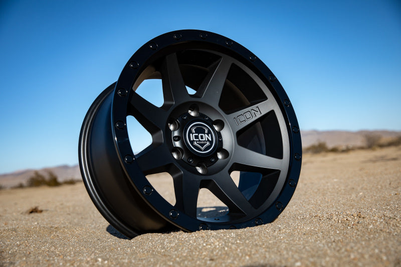 ICON Rebound 18x9 6x5.5 0mm Offset 5in BS 106.1mm Bore Double Black Wheel - awdtuningtx