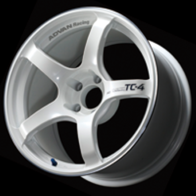Advan TC4 17x8.0 +38 5-114.3 Racing White Metallic & Ring Wheel - awdtuningtx