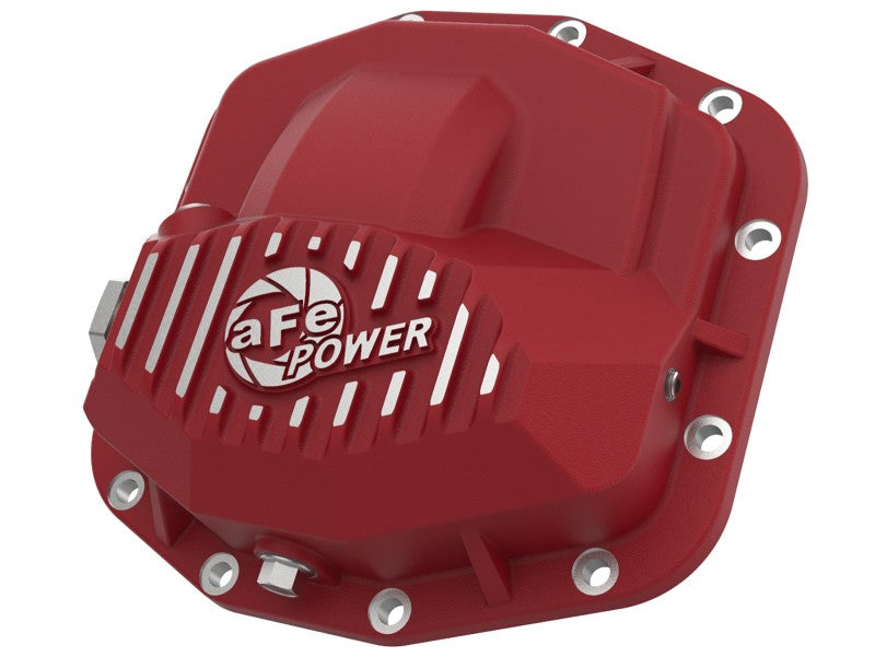aFe Power Pro Series Front Differential Cover Red w/Machined Fins 18-19 Jeep JL (Dana M210) - awdtuningtx