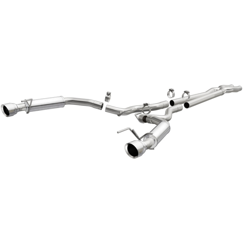 MagnaFlow Cat Back, SS, 2.5in, Competition, Dual Split Polished 4.5in Tips 2015 Ford Mustang V6 3.7L - awdtuningtx