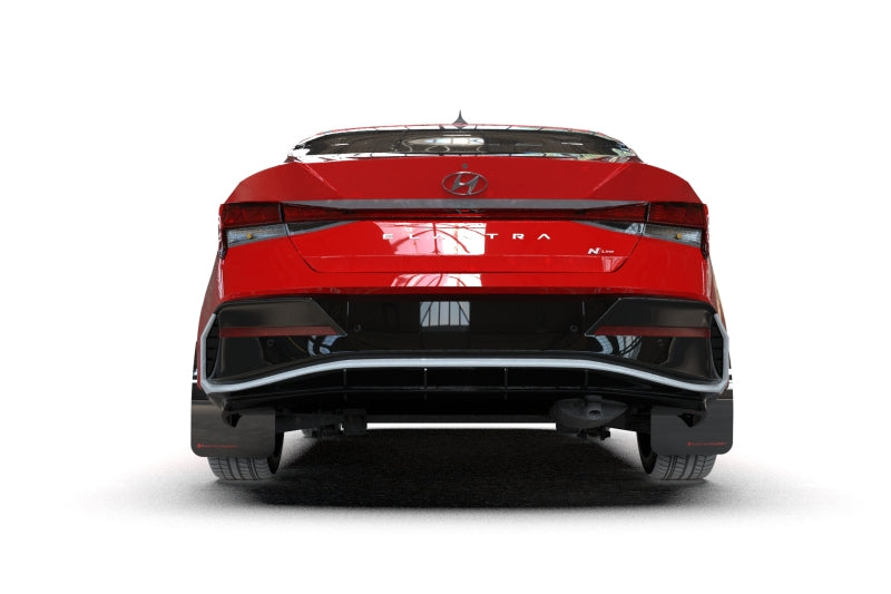 Rally Armor 2024+ Hyundai Elantra N Line Black Mud Flap w/ Red Logo - awdtuningtx