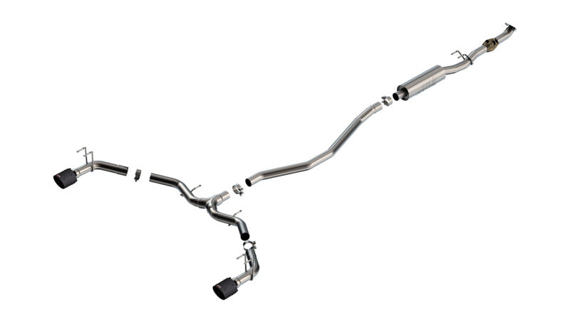 Borla 2023 Integra/22-23 Civic Si 1.5L 4 CYL. MT FWD 4DR 2.50in S-Type Catback Exhaust Carbon Fiber - awdtuningtx