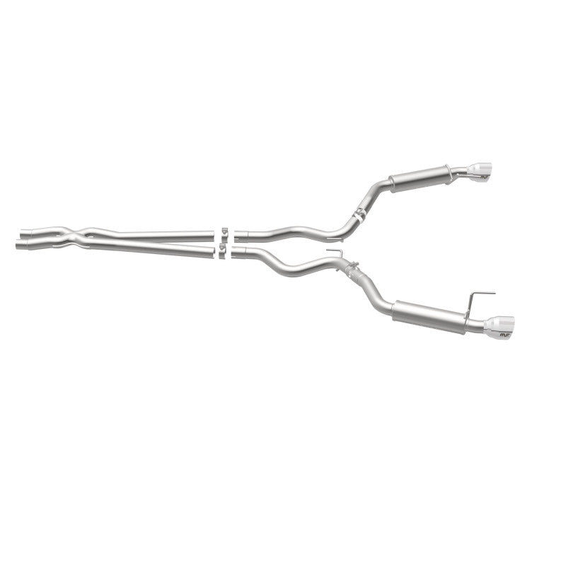 MagnaFlow Cat Back, SS, 2.5in, Competition, Dual Split Polished 4.5in Tips 2015 Ford Mustang V6 3.7L - awdtuningtx