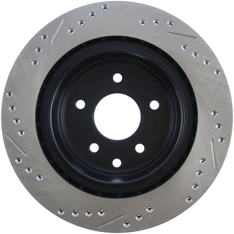 StopTech 06-07 350Z / 05-07 G35 / 06-07 G35X SportStop Slotted & Drilled Rear Left Rotor - awdtuningtx