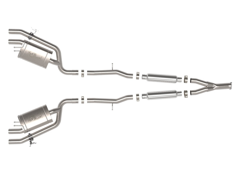 aFe Gemini XV 3in to Dual 2-1/2in 304 SS Cat-Back Exhaust w/ Cut-Out 18-21 Kia Stinger L4-2.0L (t) - awdtuningtx