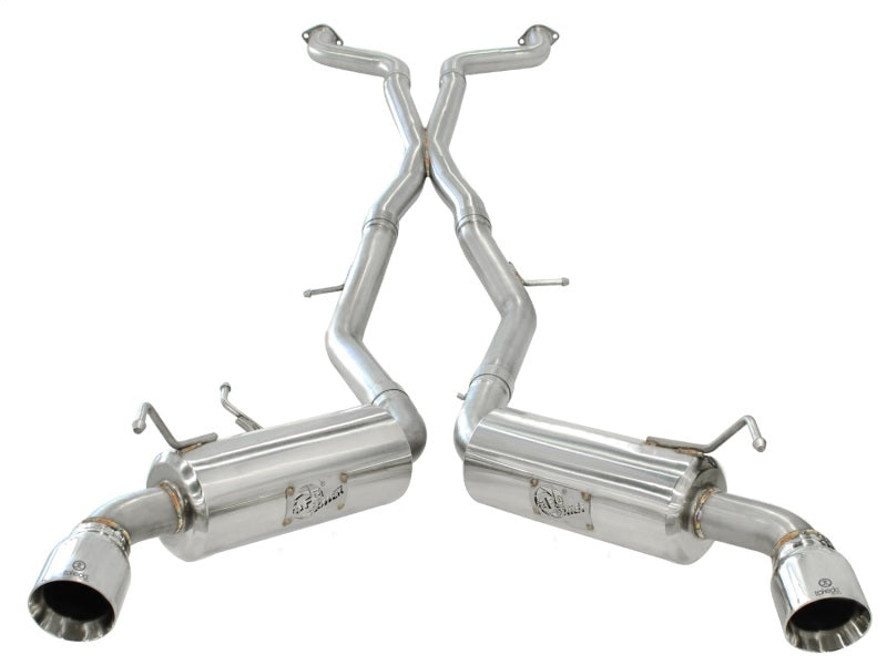 aFe Takeda 2.5inch SS Exhaust Cat-Back 09-13 Nissan 370Z V6 3.7L Polished Tips - awdtuningtx
