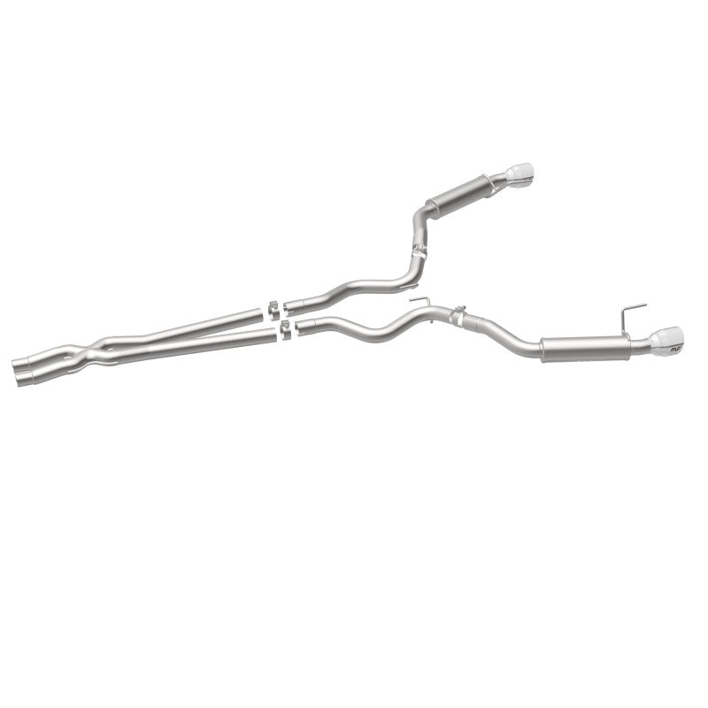 MagnaFlow Cat Back, SS, 2.5in, Competition, Dual Split Polished 4.5in Tips 2015 Ford Mustang V6 3.7L - awdtuningtx