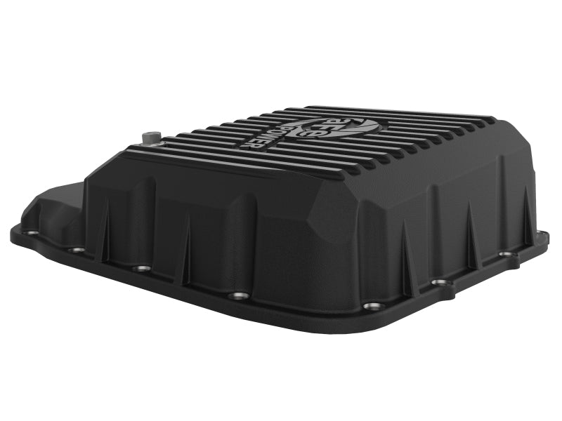 aFe Transmission Pan (Black w/ Machined Fins) 13-19 Dodge Diesel Trucks L6-6.7L (td) - awdtuningtx