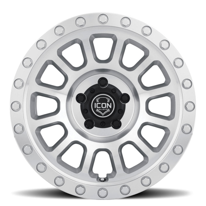 ICON Hulse 17 X 8.5 6 X 5.5 0mm Offset 4.75in BS Silver Machined - awdtuningtx