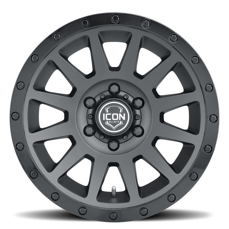 ICON Compression 18x9 5x150 25mm Offset 6in BS 110.1mm Bore Double Black Wheel - awdtuningtx