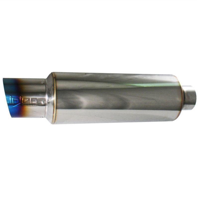 Injen 2 3/8 Universal Muffler w/Titanium burnt rolled Tip and stainless steel resonated inner wall - awdtuningtx
