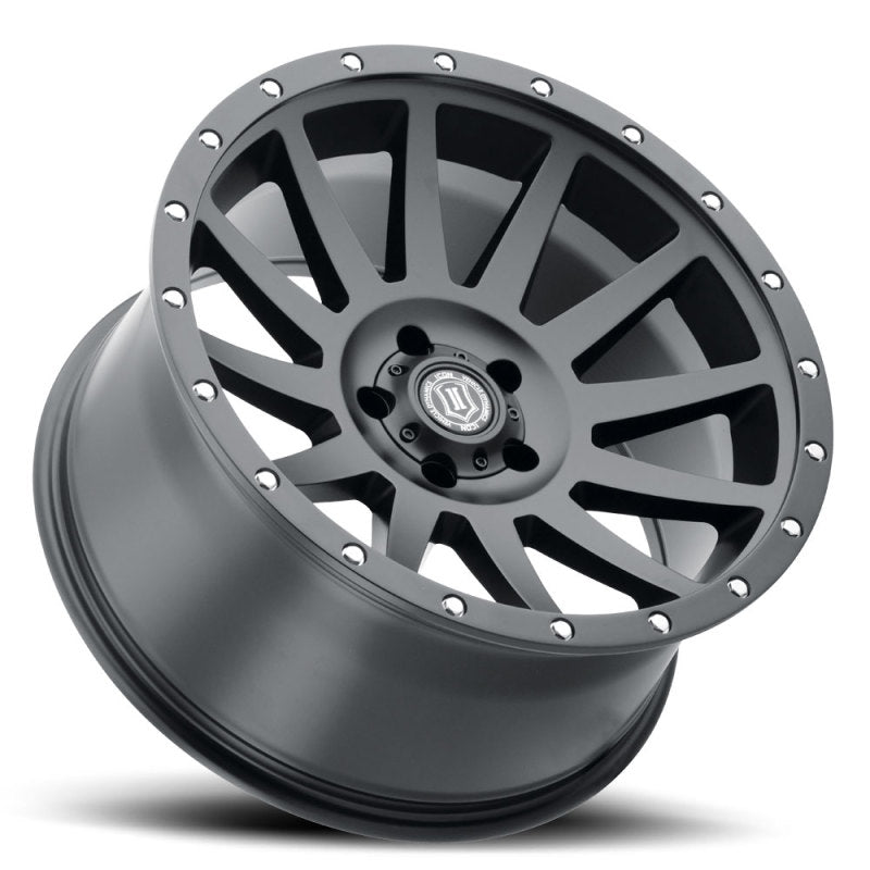 ICON Compression 20x10 6x5.5 -19mm Offset 4.75inBS Satin Black Wheel - awdtuningtx