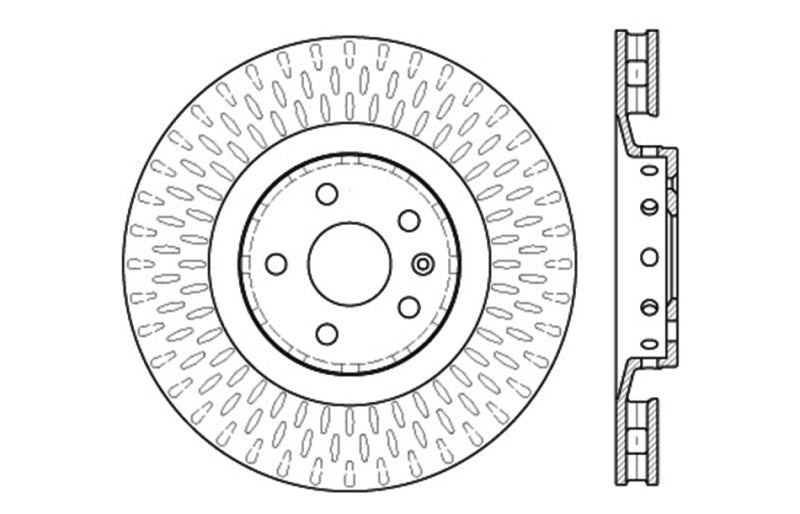 StopTech Drilled & Slotted Left Sport Brake Rotor for 2009 Cadillac CTS-V - awdtuningtx