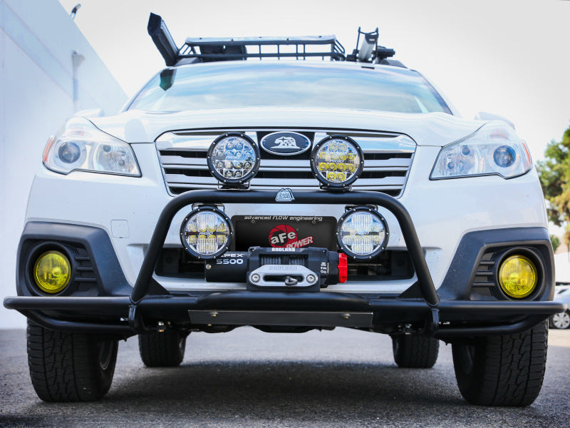 aFe POWER 15-19 Subaru Outback H4 2.5L / H6 3.6L Terra Guard Front Bumper w/ Winch Mount - awdtuningtx