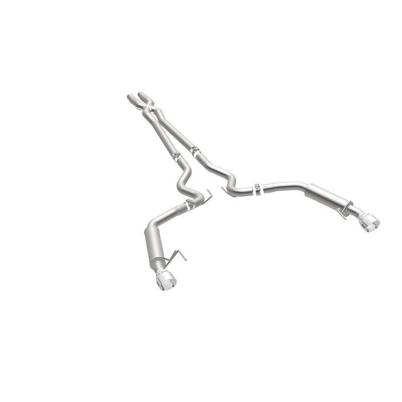 MagnaFlow Cat Back, SS, 2.5in, Competition, Dual Split Polished 4.5in Tips 2015 Ford Mustang V6 3.7L - awdtuningtx