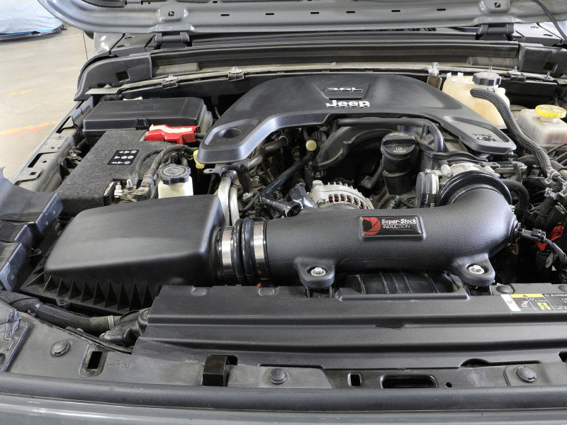 aFe Super Stock Induction System Pro Dry S Media Jeep 18-21 Wrangler JL / 20-21 Gladiator JT V6-3.6L - awdtuningtx