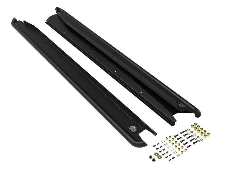 aFe POWER 15-19 Subaru Outback H4 2.5L / H6 3.6L Terra Guard Trail Slider Steps - Black - awdtuningtx