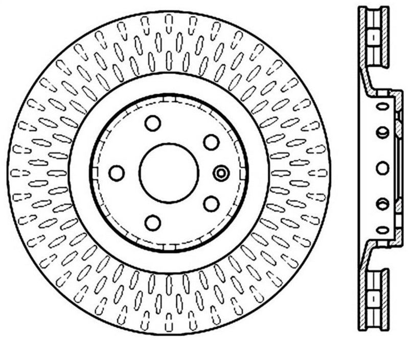 StopTech Drilled & Slotted Left Sport Brake Rotor for 2009 Cadillac CTS-V - awdtuningtx