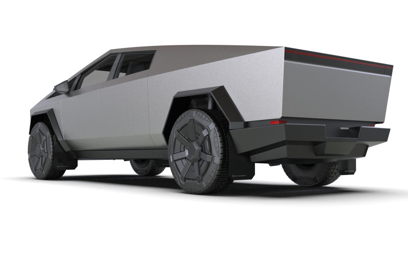 Rally Armor 2024 Tesla Cybertruck Black UR Mud Flap Metallic Black Logo - awdtuningtx