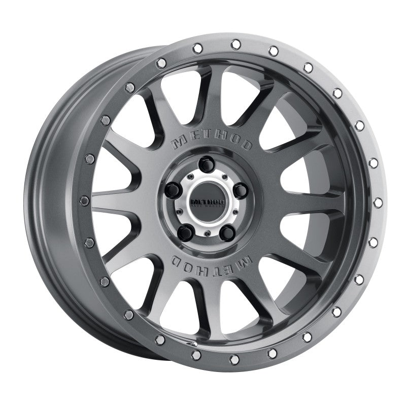 Method MR605 NV 20x10 -24mm Offset 5x5.5 108mm CB Gloss Titanium Wheel - awdtuningtx