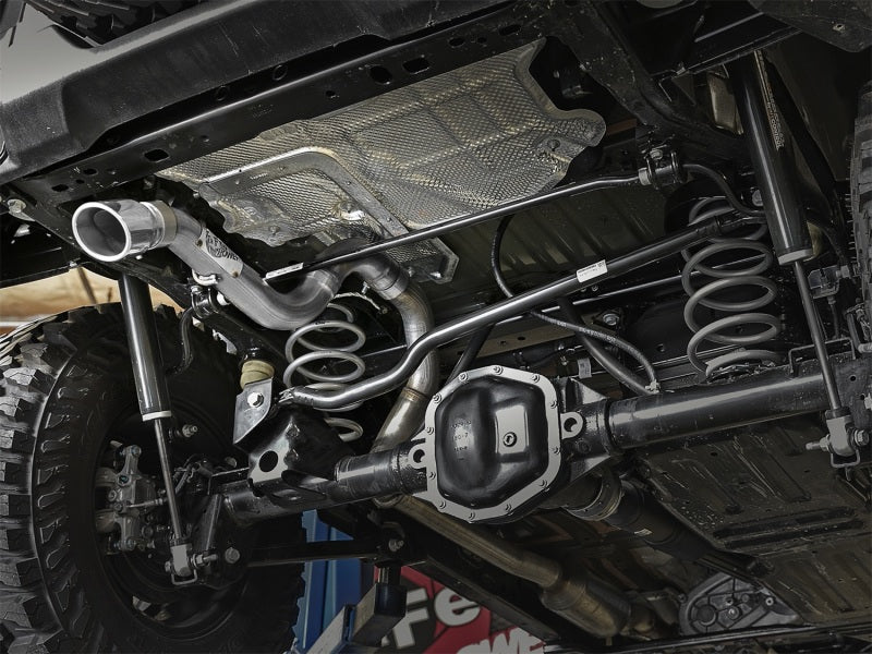 aFe MACH Force-Xp Axle-Back Exhaust System w/Polished Tip 18-20 Jeep Wrangler L4-2.0T / V6-3.6L - awdtuningtx