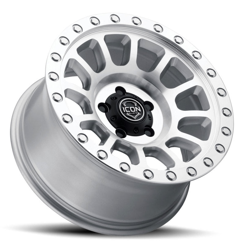 ICON Hulse 17 X 8.5 6 X 5.5 0mm Offset 4.75in BS Silver Machined - awdtuningtx