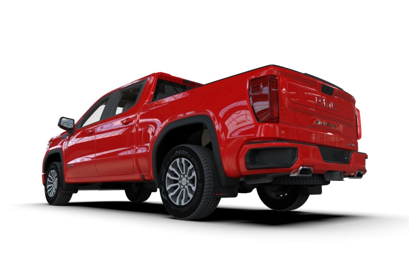 Rally Armor 19-24 GMC Sierra 1500 AT4 Black UR Mud Flap w/ Red Logo - awdtuningtx