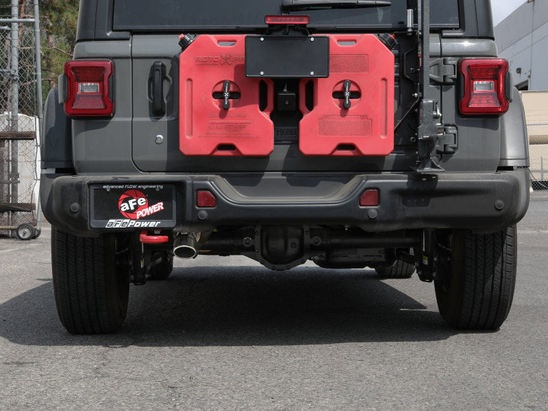 aFe MACH Force-Xp Axle-Back Exhaust System w/Polished Tip 18-20 Jeep Wrangler L4-2.0T / V6-3.6L - awdtuningtx