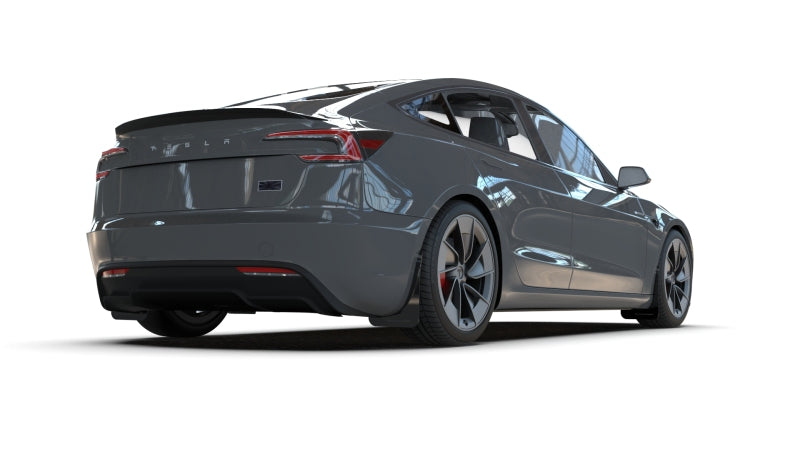 Rally Armor 2024 Tesla Model 3 Highland Black UR Mud Flap White Logo - awdtuningtx