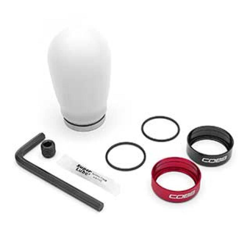 Cobb 12-16 FR-S / 2012+ BRZ / 2017+ GR86 / Focus ST+RS / Fiesta ST Tall Weighted COBB Knob - White - awdtuningtx