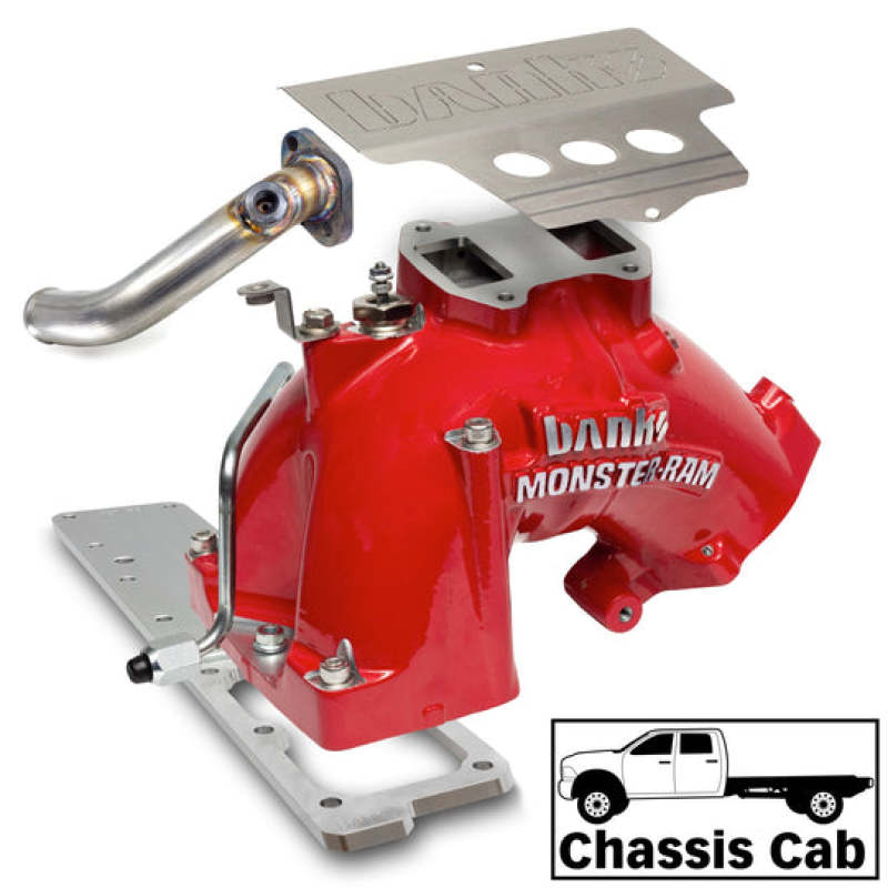 Banks Power 13-18 Dodge RAM 6.7L Monster-Ram Intake System W/Fuel Line-Chassis Cab Red - awdtuningtx