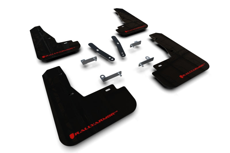 Rally Armor 22-23 Kia EV6 Black UR Mud Flap Red Logo - awdtuningtx