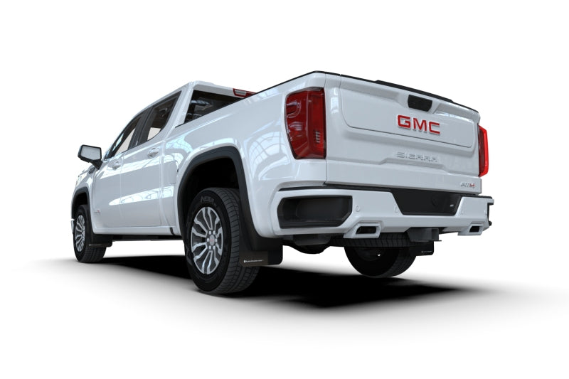Rally Armor 19-24 GMC Sierra 1500 AT4 Black UR Mud Flap w/ Red Logo - awdtuningtx