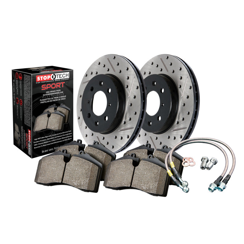 Sport Axle Pack, Drilled & Slotted, Front - awdtuningtx