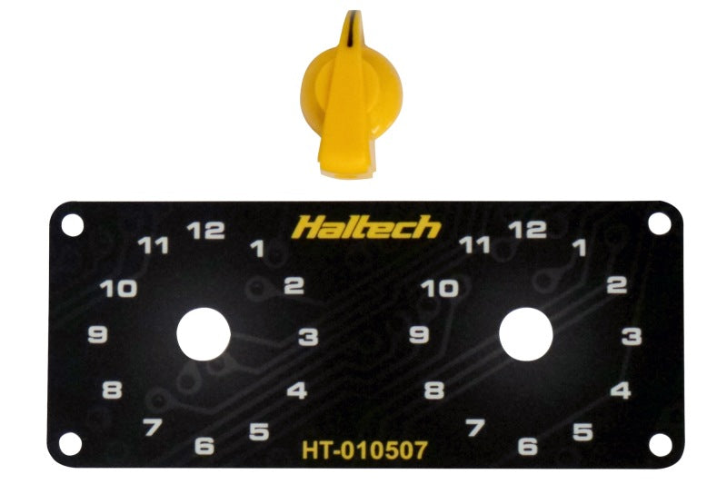 Haltech Dual Switch Panel Kit w/Yellow Knob - awdtuningtx