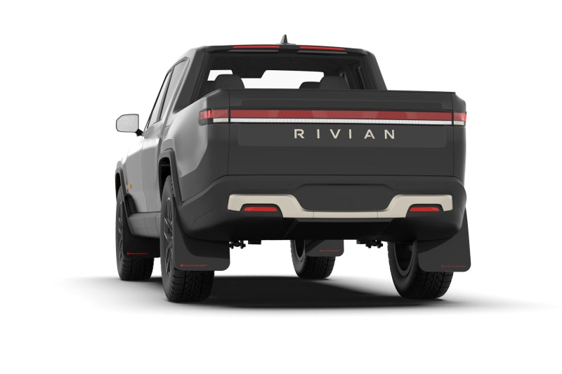 Rally Armor 2022 Rivian R1T Black UR Mud Flap - Metallic Black Logo - awdtuningtx