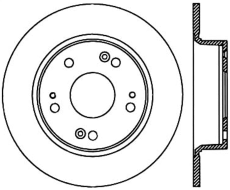 Stoptech 08-10 Honda Accord EX/EX-L/LX/LX-P/LX+ Rear Perf CRYO Rotor - awdtuningtx
