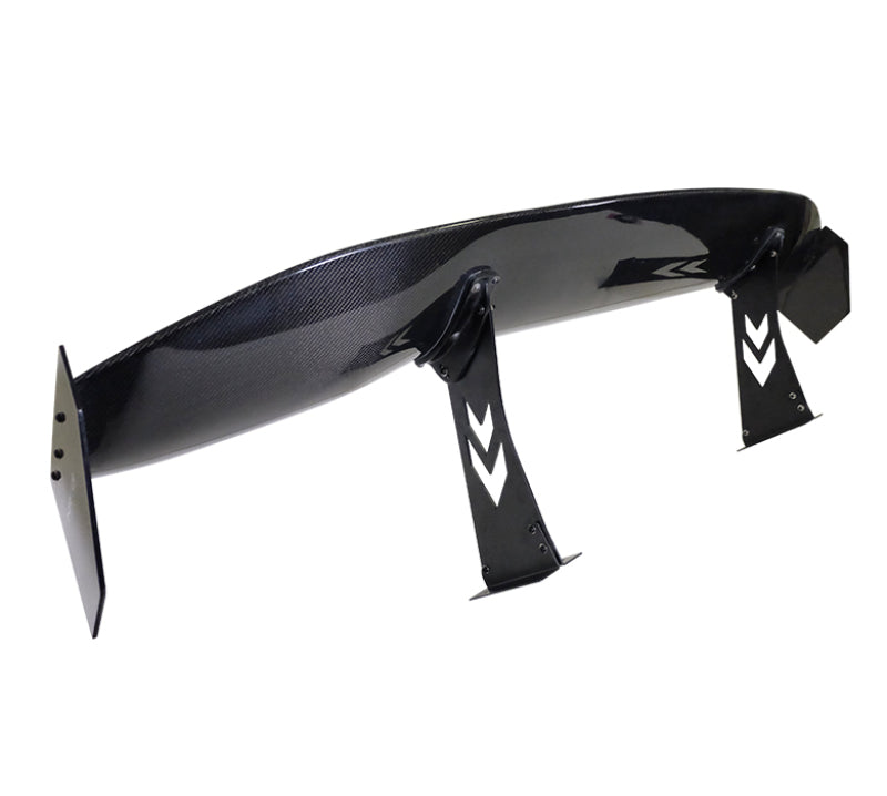 NRG Carbon Fiber Spoiler - Universal (69in.) w/NRG Logo / Stand Cut Out / Large Side Plate - awdtuningtx